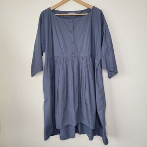 COS Shirt Womens SIZE 36 Button Front Long Tunic Dress Top Pockets Casual Ladies